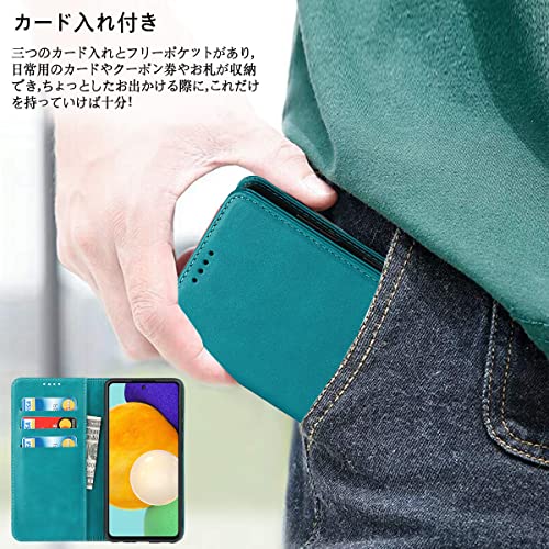M23 5g galaxy ケース 手帳型 Galaxy M23 5G ケース 手帳型 GalaxyM23 ケース ギャラクシーM23 手帳ケース SIMフリー 対応 M235Gケース サムスン ギャラクシー M23 カバー M23 5Gケース カバー スマホケース M23ケース M23 galaxy ケース 適用 手帳ケース case 【iCoverCase】 合成皮革 内蔵マグネット ケース 手帳型 カードケース スマホケース 携帯カバー カード入れ スタンド機能 落ち着いた色 レトロ ターコイズ