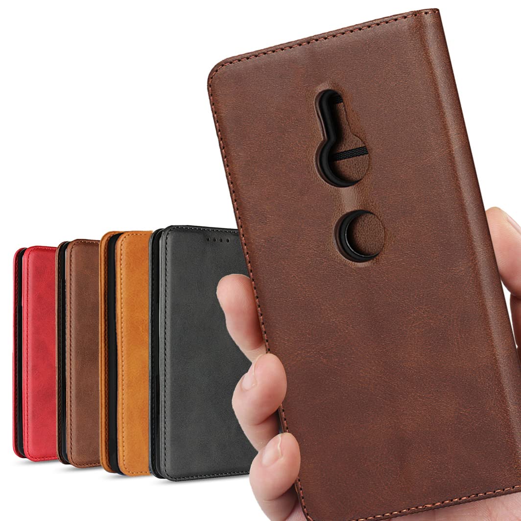 SONY Xperia XZ3 ケース SOV39 801SO SO-01L 対応 スマホケース XZ 3 携帯ケース ソニー エクスぺリア XZ3 手帳型 ケース CASE エクスぺリアXZ3 ケースカバー 【iCoverCase】 内蔵マグネット 携帯カバー カードポケット スタンド機能 シンプル カバー クラシック 落ち着いた色 軽量 便利 レトロ ダークブラウン