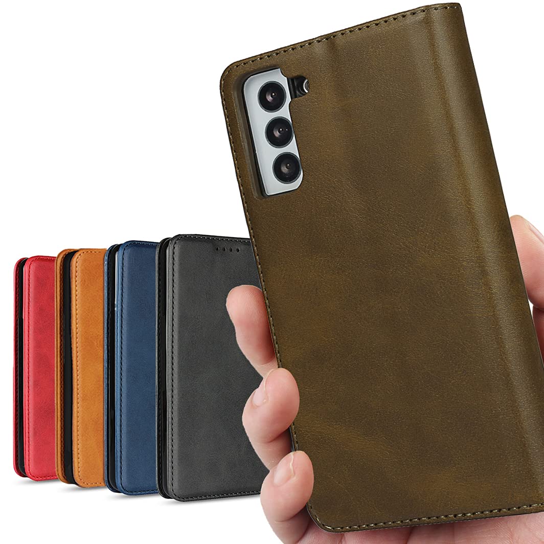 S21 ケース 手帳型 SC-51B docomo / SCG09 au 対応 Galaxy S21 5G ケース ギャラクシーs21 ケース S21 ケース SC51B ケース SCG09 カバー エス21 カバー サムスン ギャラクシー S21 スマホケース 携帯カバー 手帳型 カバー 適用 case 【iCoverCase】 内蔵マグネット ケース 手帳型 スマホケース 携帯カバー カード入れ スタンド機能 落ち着いた色 レトロ グリーン