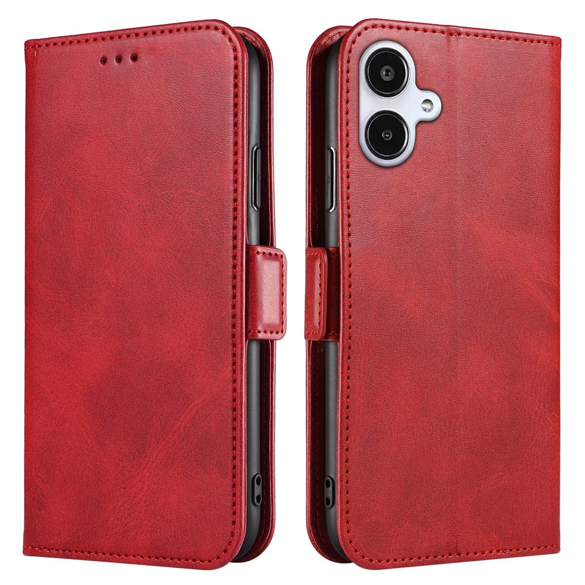 GOKIGIOD 適用 Galaxy A25 5G ケース 手帳型 サイドマグネット カード収納 耐衝撃 ギャラクシー A25 5G SC-53F SCG33 スマホケース カバー 手帳 GalaxyA25 case 財布型 携帯カバー マグネット式 留め具 スタンド機能 レトロ レッド