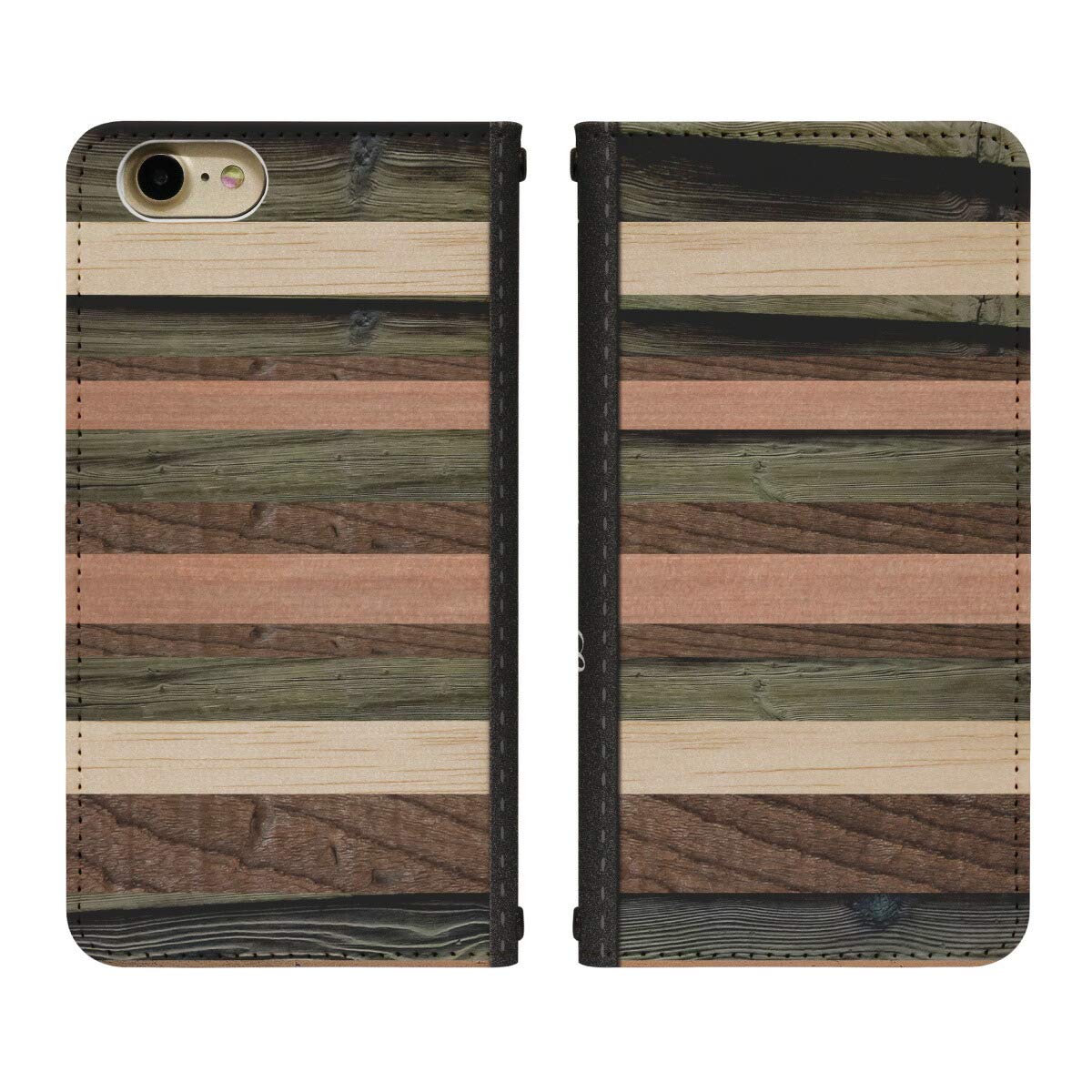 Galaxy A25 5G SM-A253Z 用 ケース ベルトなし 手帳型 カバー スマホケース スマホカバー bn357(C) 木目調 ウッドグレイン ボーダー 携帯ケース 携帯カバー
